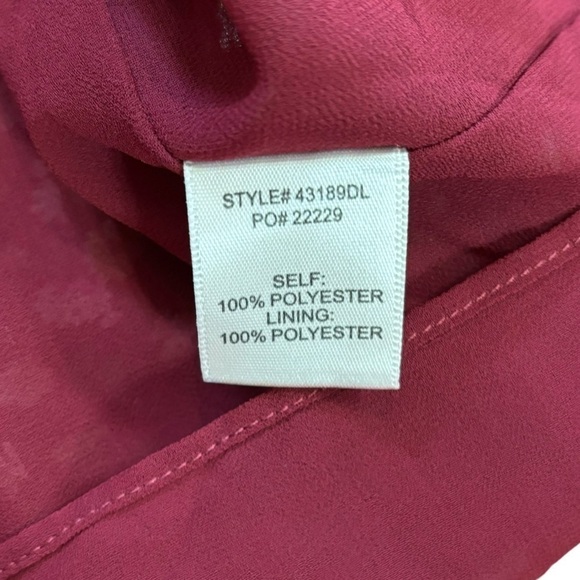 Red Floral Flowy Teared Peasant Top Women’s M Western Workwear Autumn Fall Bow - Picture 7 of 10